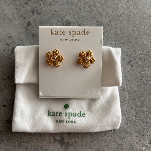 New: Kate Spade 14k Gold Filled Flower Earrings - Picture 4 of 4